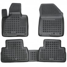 Passgenaue Gummi-Matten Hyundai Santa Fe 2018-2020 (rozteč fixací 40,5cm) mit dem Rand 28 mm