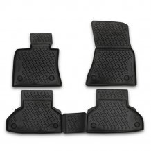 Passgenaue Gummi-Matten BMW X6 2014-2019 (F16) - Novline mit dem Rand 28 mm