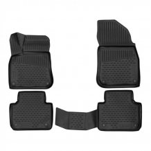 Passgenaue Gummi-Matten Hyundai Santa Fe 2018-2020 (rozteč fixací 40,5cm) - Novline mit dem Rand 28 mm