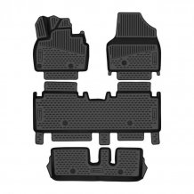 Passgenaue Gummi-Matten Kia EV9 2023- (7 míst) - Novline mit dem Rand 28 mm