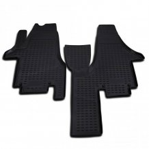 Passgenaue Gummi-Matten Volkswagen Transporter T5 2003- / Volkswagen Transporter T6 2015-2021 (přední, 2míst) - Novline mit dem Rand 28 mm