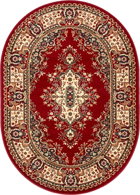 Kusový koberec Fatima vínový - ovál (dark red)