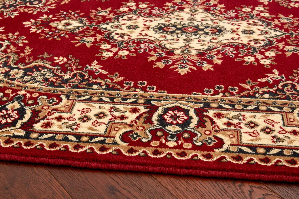 Kusový koberec Fatima vínový - ovál (dark red)