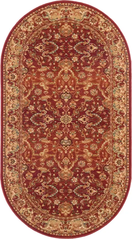 Kusový koberec Rejent vínový - ovál (ruby)
