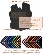 Textil-Fußmatte Volkswagen Caddy Combi 2 schuifdeuren ori. bevest. Compleet 2004 -> Logofit (4946)