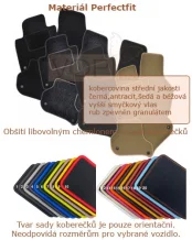Textil-Fußmatte Volkswagen Caddy Combi 2 schuifdeuren ori. bevest. Compleet 2004 -> Perfectfit (4946)